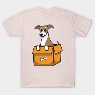 Cute Puppy Playing In Box T-Shirt